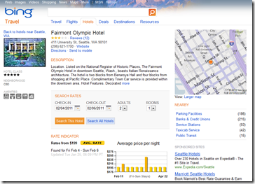 Bing Travel Update: improved destinations and hotel pages
