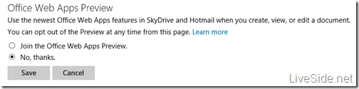 SkyDrive - Office Web App Preview