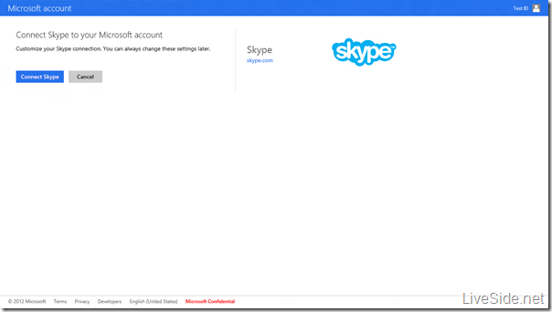 Profile - Connect Skype service