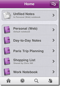 OneNote Mobile for iOS 1.2