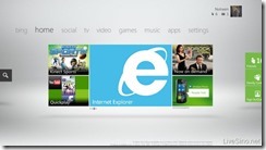 Xbox 360 Dashabord with Internet Explorer (Mock up)